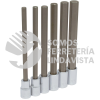 54416L JUEGO DE DADOS CON PUNTA HEXAGONAL EXTRA LARGA CUADRO DE 1/2", EN PULGADAS, 6 PIEZAS URREA