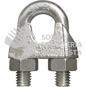 PER5A PERRO DE HIERRO MALEABLE PARA CABLE DE ACERO TIPO ALEMAN 3/8" SURTEK