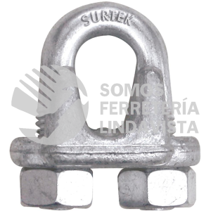 PER3DF PERRO DE ACERO FORJADO PARA CABLE DE ACERO 1/4" SURTEK