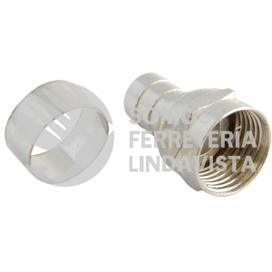 153201 CONECTOR PARA CABLE COAXIAL RG6 TIPO CAMPANA, 4 PIEZAS SURTEK