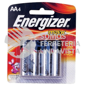 E91BP-4 PILA ALCALINA AA PAQUETE CON 4 PIEZAS ENERGIZER