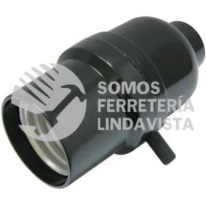 136655 PORTALAMPARA CON APAGADOR DE PASO, COLOR NEGRO SURTEK