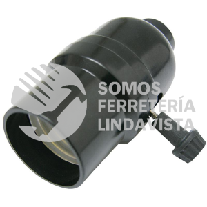 136657 PORTALAMPARA CON APAGADOR TIPO LLAVE, COLOR NEGRO SURTEK