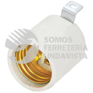 136677 PORTALAMPARA CON SOPORTE TIPO ESCUADRA DE PORCELANA 4 CM SURTEK