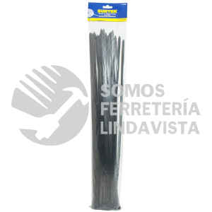 114226 CINCHOS PLASTICOS 400 X 7.6 MM, TENSION 55 KG DE 50 PIEZAS COLOR NEGRO SURTEK