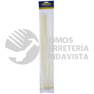 114218 CINCHOS PLASTICOS 500 X 4.8 MM, TENSION 27 KG DE 25 PIEZAS COLOR BLANCO SURTEK