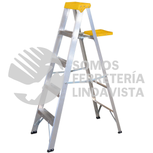 ET4 ESCALERA DE TIJERA TIPO 3 DE ALUMINIO Y TAPA PLASTICA CON 4 PELDAÑOS SURTEK