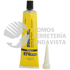 113458 SILICON PARA ALTA TEMPERATURA, COLOR NEGRO EN TUBO, 70 GR SURTEK