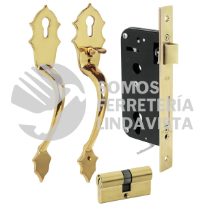 L119ELB CONJUNTO CLASSIC FUNCION DOBLE, LATON BRILLANTE, LLAVE ESTANDAR LOCK