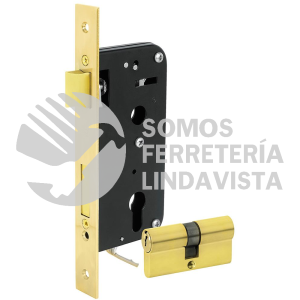LMG45QLB MECANISMO DE EMBUTIR FUNCION DOBLE, LATON BRILLANTE, LLAVE DE PUNTOS LOCK