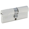 LC70QNS CILINDRO EUROPEO 70 MM FUNCION DOBLE, NIQUEL SATINADO, LLAVE DE PUNTOS, EN CAJA LOCK