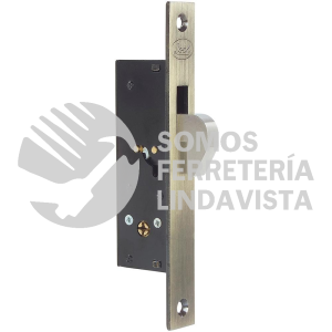 L2101 CERROJO PARA EMBUTIR DE GANCHO, LATON ANTIGUO, LLAVE TETRA, EN CAJA LOCK