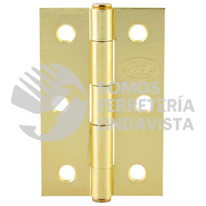 LBA20LB BISAGRA ALARGADA LATON BRILLANTE 2" X 1.61" LOCK
