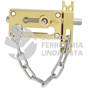 L048LBB PASADOR DE SOBREPONER DE CADENA LATON BRILLANTE LOCK