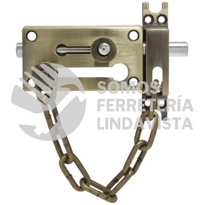 L048LAB PASADOR DE SOBREPONER DE CADENA LATON ANTIGUO LOCK