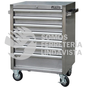 H27M7S GABINETE ACERO INOXIDABLE MOVIL 7 GAVETAS 27" SERIE H URREA