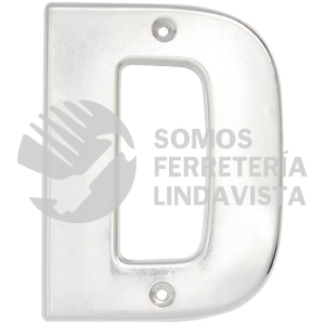 L70DC LETRA D BOLD 4" NIQUEL SATINADO LOCK