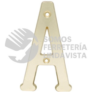 L701ALB LETRA A SLIM 4" LATON BRILLANTE LOCK