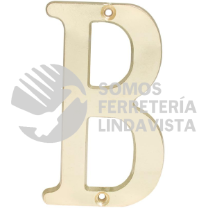 L701BLB LETRA B SLIM 4" LATON BRILLANTE LOCK