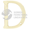 L701DLB LETRA D SLIM 4" LATON BRILLANTE LOCK