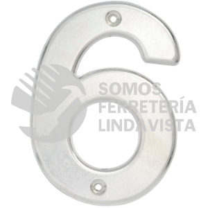 L606C NUMERO 6 BOLD 4" NIQUEL SATINADO LOCK