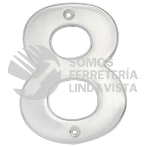 L608C NUMERO 8 BOLD 4" NIQUEL SATINADO LOCK