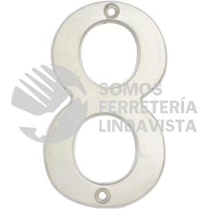 L6808CS NUMERO 8 SLIM 4" NIQUEL SATINADO LOCK