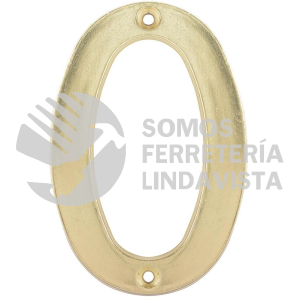 L6800LB NUMERO 0 SLIM 4" LATON BRILLANTE LOCK