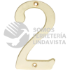 L6802LB NUMERO 2 SLIM 4" LATON BRILLANTE LOCK