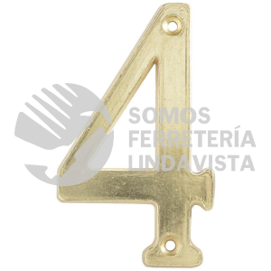 L6804LB NUMERO 4 SLIM 4" LATON BRILLANTE LOCK