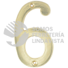 L6806LB NUMERO 6 SLIM 4" LATON BRILLANTE LOCK
