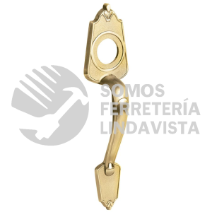 LJ77LB JALADERA PARA CERRADURA DE SOBREPONER, LATON BRILLANTE, EN CAJA LOCK