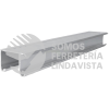 RIALJ2 RIEL TIPO JJ PARA CLOSET 2 M, DE ALUMINIO LOCK