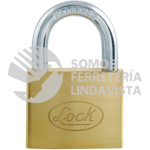 L22S38ELBB CANDADO DE ACERO CORTO 38 MM, ACABADO LATONADO, LLAVE ESTANDAR LOCK
