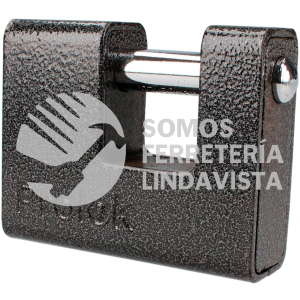 P19C80 CANDADO DE HIERRO PARA CORTINA 80 MM, NEGRO, LLAVE ESTANDAR PROLOK