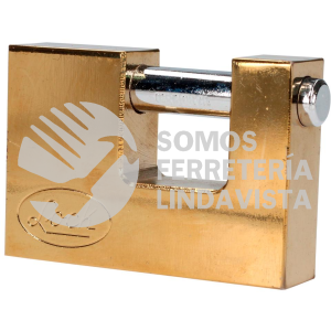 L22C80ELBB CANDADO DE ACERO PARA CORTINA 80 MM, LATON BRILLANTE, LLAVE ESTANDAR LOCK