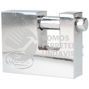 L22C70TCSB CANDADO DE ACERO PARA CORTINA 70 MM, CROMO SATINADO, LLAVE TETRA LOCK