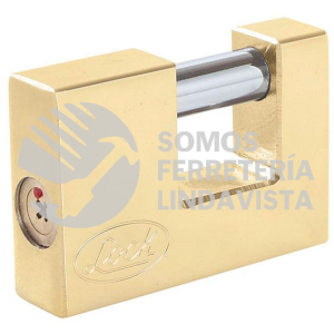 L22C80TLBB CANDADO DE ACERO PARA CORTINA 80 MM, LATON BRILLANTE, LLAVE TETRA LOCK