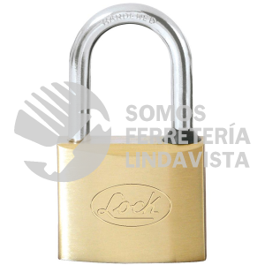L20L50EB CANDADO DE LATON LARGO 50 MM, LLAVE ESTANDAR LOCK
