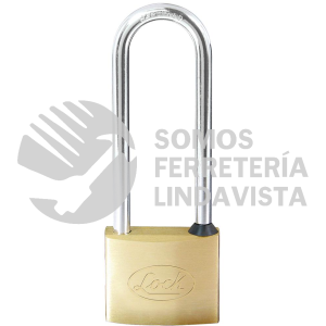 L20X50EB CANDADO DE LATON EXTRA LARGO 50 MM, LLAVE ESTANDAR LOCK