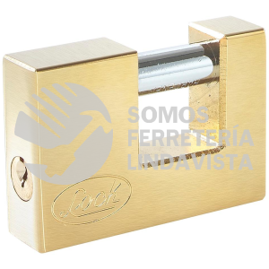L20C75EB CANDADO DE ACERO PARA CORTINA 75 MM, LATON BRILLANTE, LLAVE ESTANDAR LOCK