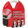 L21M36 CANDADO DE COMBINACION PROGRAMABLE PARA MALETA, ROJO, 36 MM LOCK