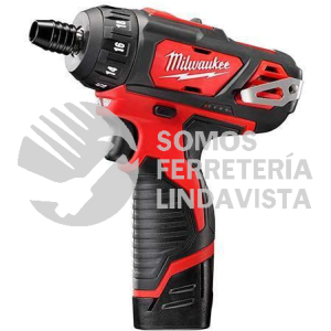 2406-22 KIT DE ATORNILLADOR HEXAGONAL INALAMBRICO 1/4" M12 2 VELOC CON 2 BATERIAS Y CARGADOR MILWAUKEE