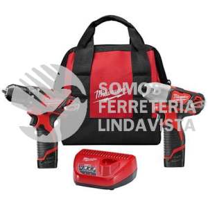 2494-22 JUEGO COMBINADO DE 2 HTAS TALADRO ATORNILLADOR 3/8" ATORNILLADOR IMPACTO HEX M12 2 BAT MILWAUKEE