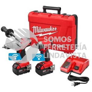 2796-22 JUEGO LLAVE DE IMPACTO DE 1/4" Y ROTOMARTILLO DE 1/2" C/BAT M18 CARGADOR Y ESTUCHE MILWAUKEE