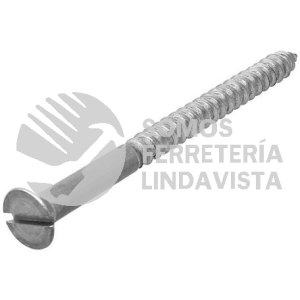 128011080 TORNILLO DE MADERA GALVANIZADO CABEZA PLANA 10 X 75MM NACIONAL