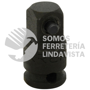 7648 ADAPTADOR CON PERNO PARA DADO DE IMPACTO CUADRO DE 1/4" HEMBRA A 3/8" MACHO URREA