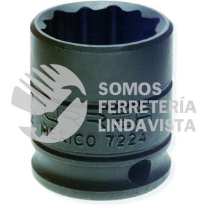 7224 DADO DE IMPACTO CUADRO DE 3/8", 12 PUNTAS, EN PULGADAS, 3/4" URREA