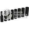 72103 JUEGO DE DADOS DE IMPACTO LARGOS CUADRO DE 3/8", 12 PUNTAS, EN PULGADAS, 8 PIEZAS URREA