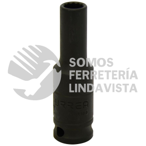 7712 DADO DE IMPACTO LARGO CUADRO DE 3/8", 12 PUNTAS, EN PULGADAS, 3/8" URREA